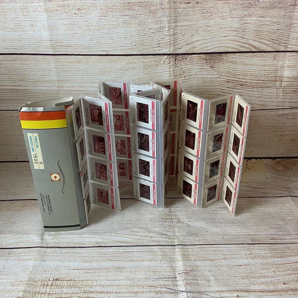 Vintage 1960s Souvenir Cineflash Kodak 60 Full Color‎ Slides ROMA Rome Italy